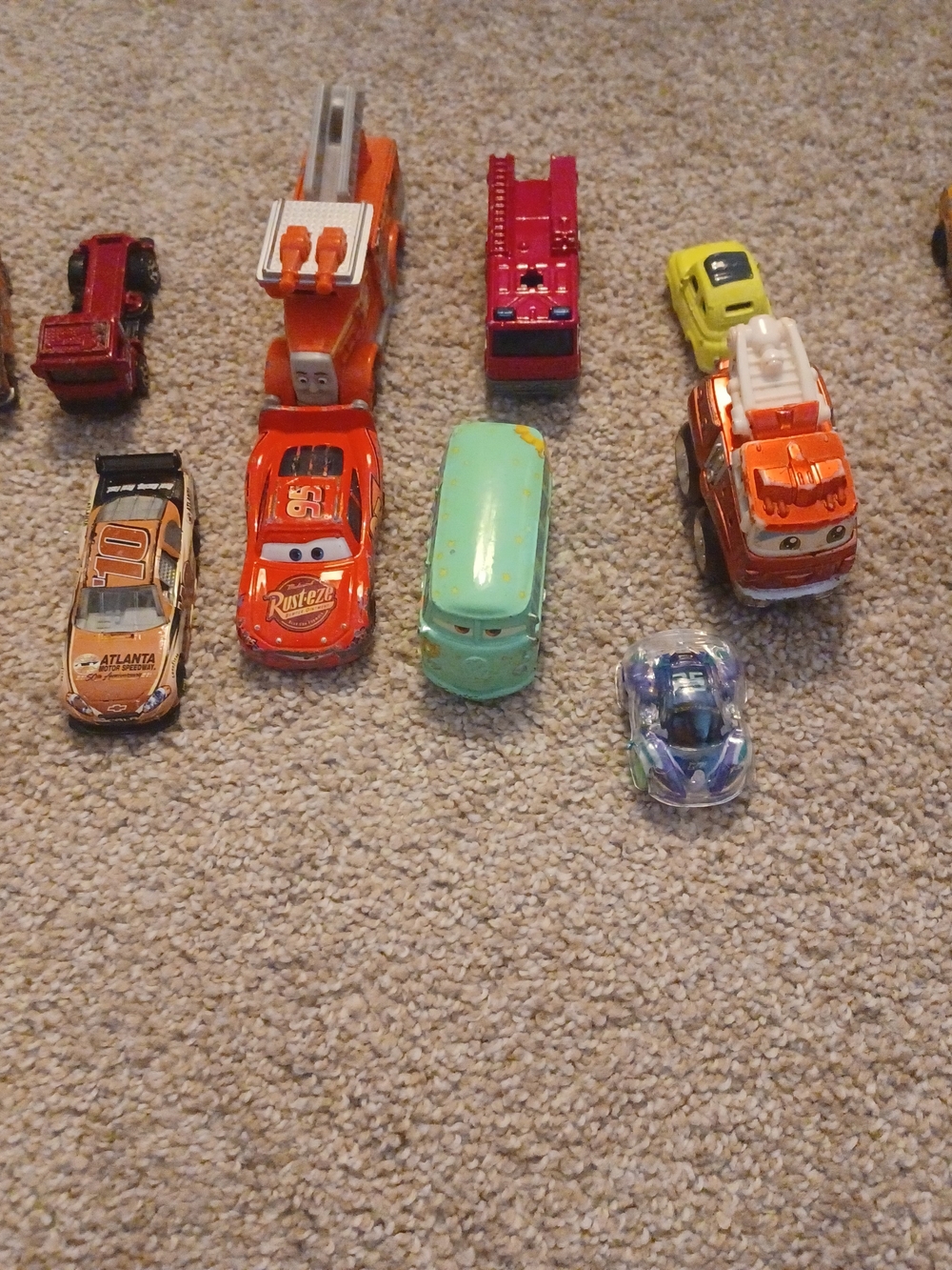 Toy Cars Play Set - Assorted Orange & Teal Vehicles